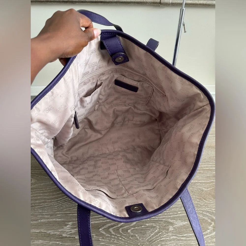 Michael Kors Purple Tote Bag - Picture 7 of 16